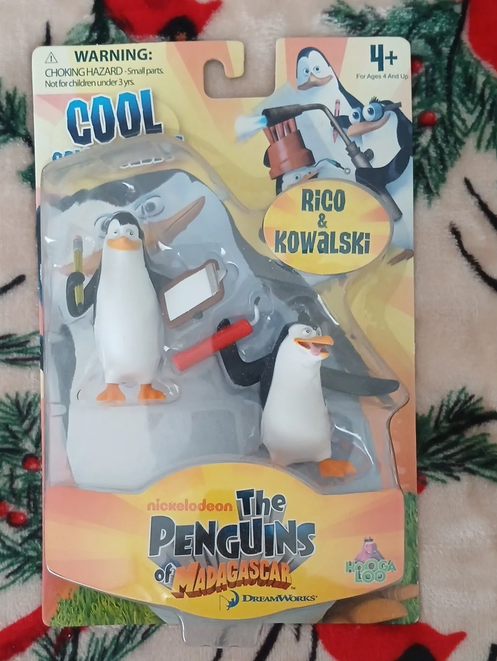 The Penguins of Madagascar Rico & Kowalski Figure Set - White, Orange, Black